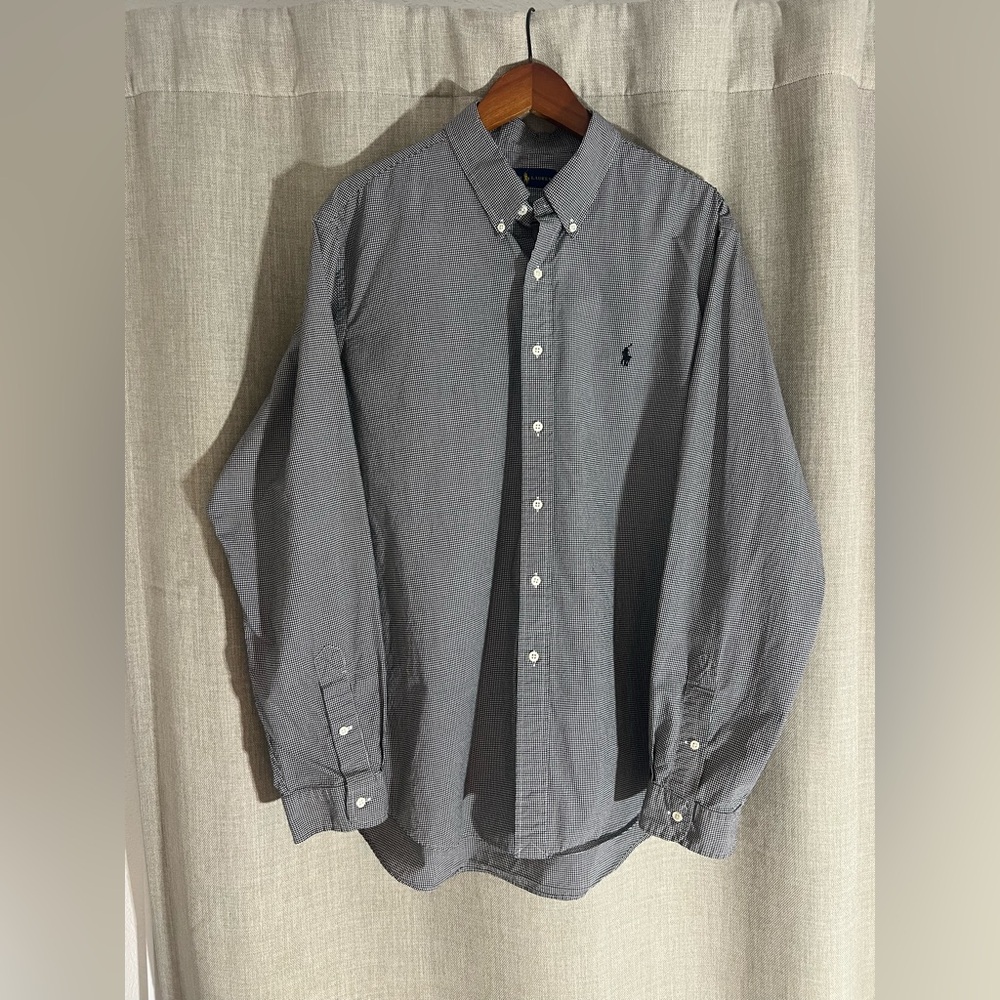 Men’s Ralph Lauren Button Down Black/white‎ Check Gingham Size XXL
